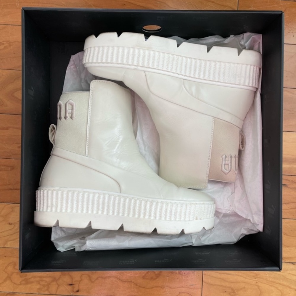 FENTY X Puma White Boots size 7